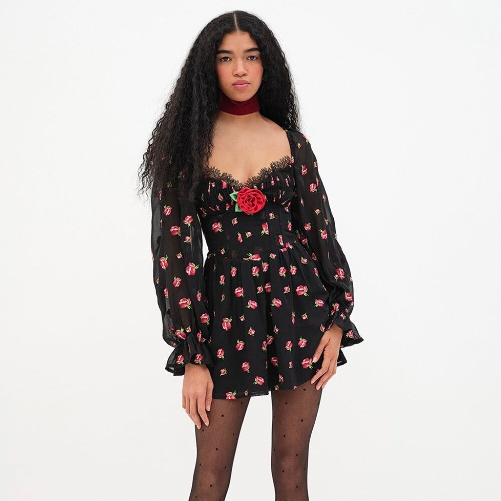 For Love And Lemons Wren Mini Dress Size Small NWT